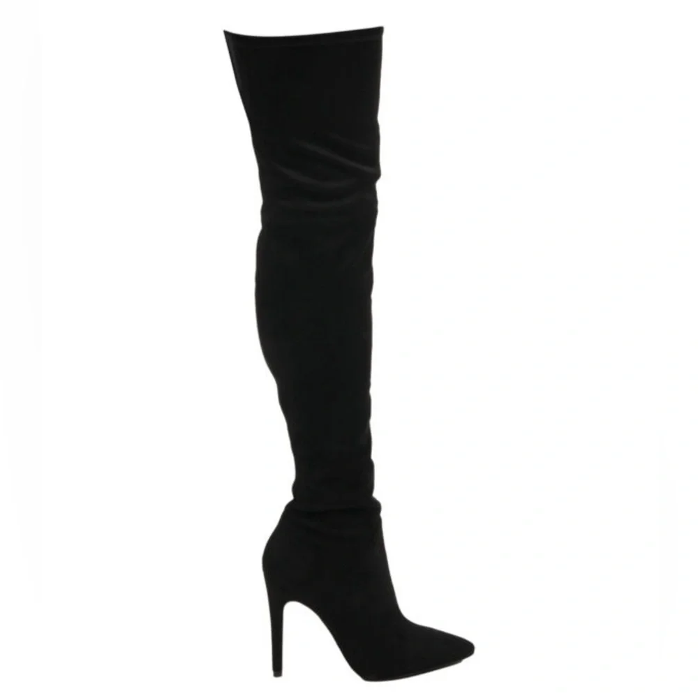 Kendall + Kylie “Kayla” Thigh-High Suede Boots – Size 9, Black or Burgundy (NWT)